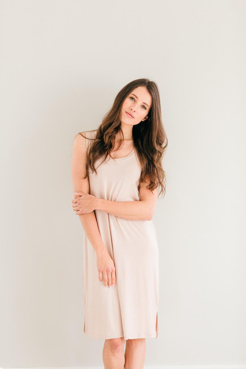 RELAX LOUNGE SLEEP | Sleeveless Sleepshirt | Biscuit