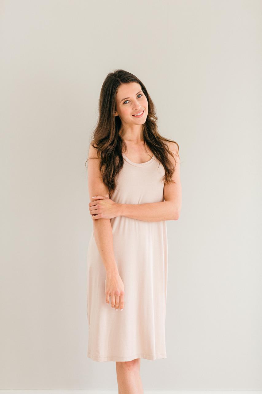 RELAX LOUNGE SLEEP | Sleeveless Sleepshirt | Biscuit