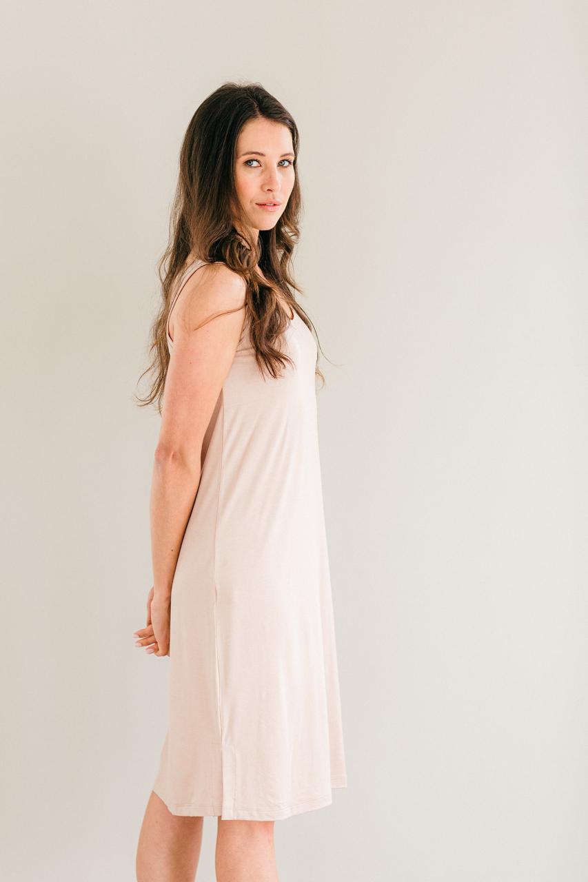 RELAX LOUNGE SLEEP | Sleeveless Sleepshirt | Biscuit