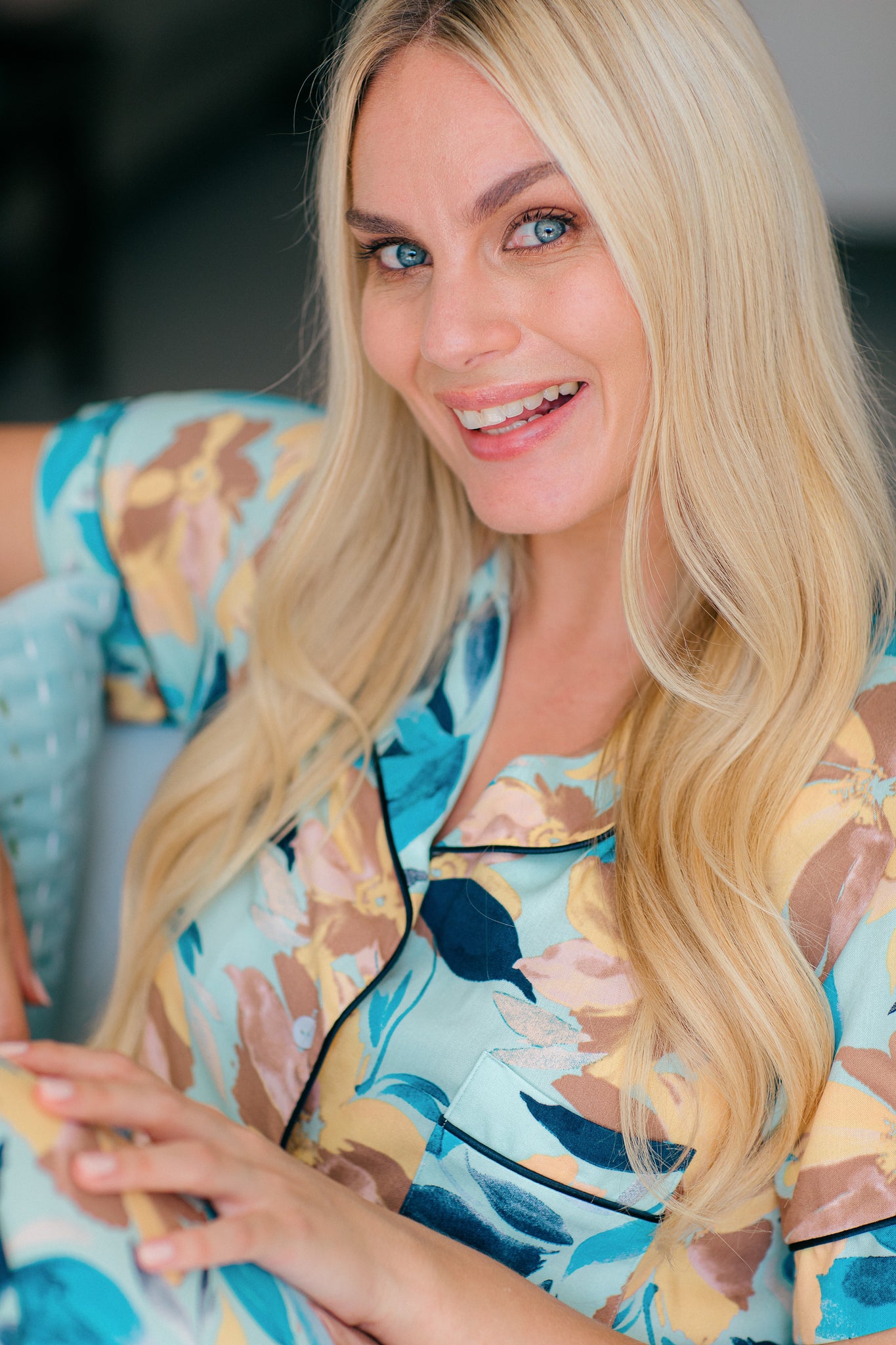 Summer Bliss | Classic Short Sleeve PJ | Island Blues