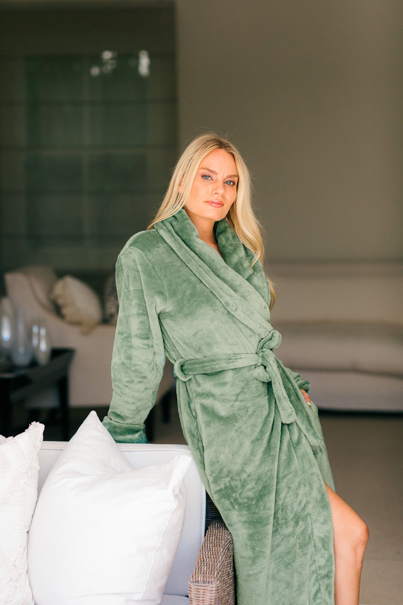Falling Into Autumn | Long Gown | Sage