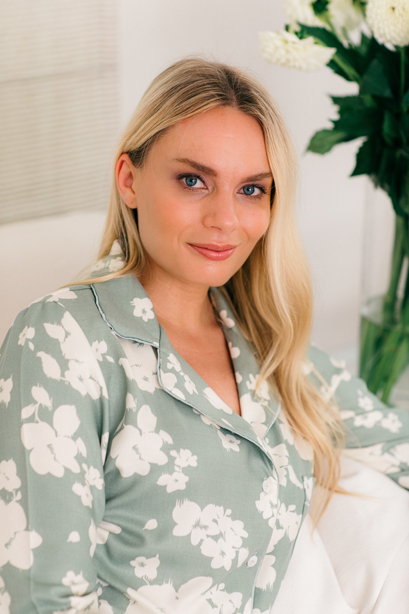 Falling Into Autumn | Classic PJ | Sage With Ivory Floral