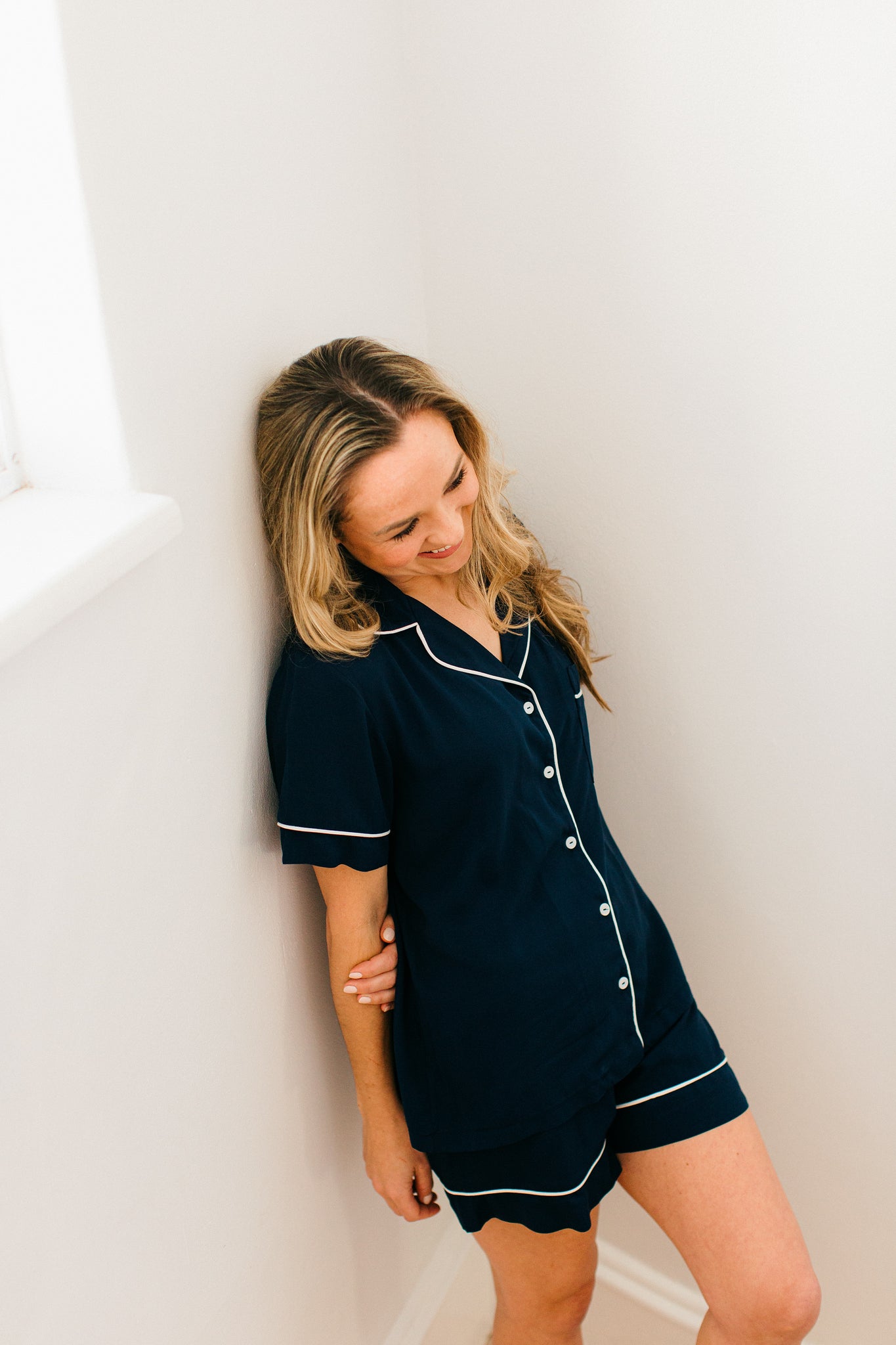 Summer Delight | Classic Shortie PJ | Navy
