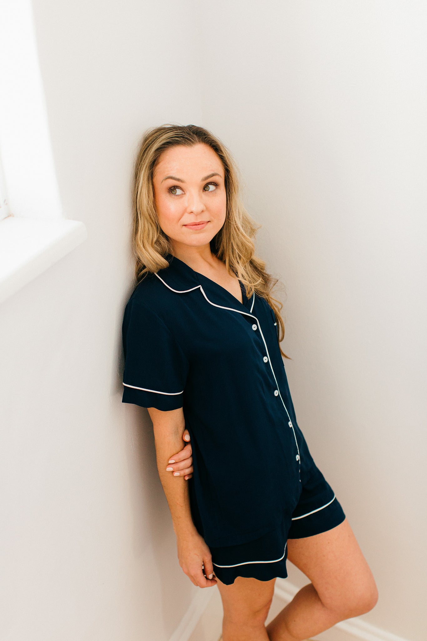Summer Delight | Classic Shortie PJ | Navy