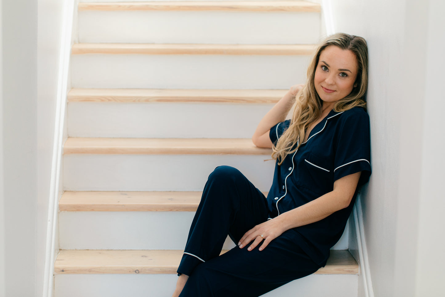 Summer Delight | Classic Short Sleeve PJ | Navy
