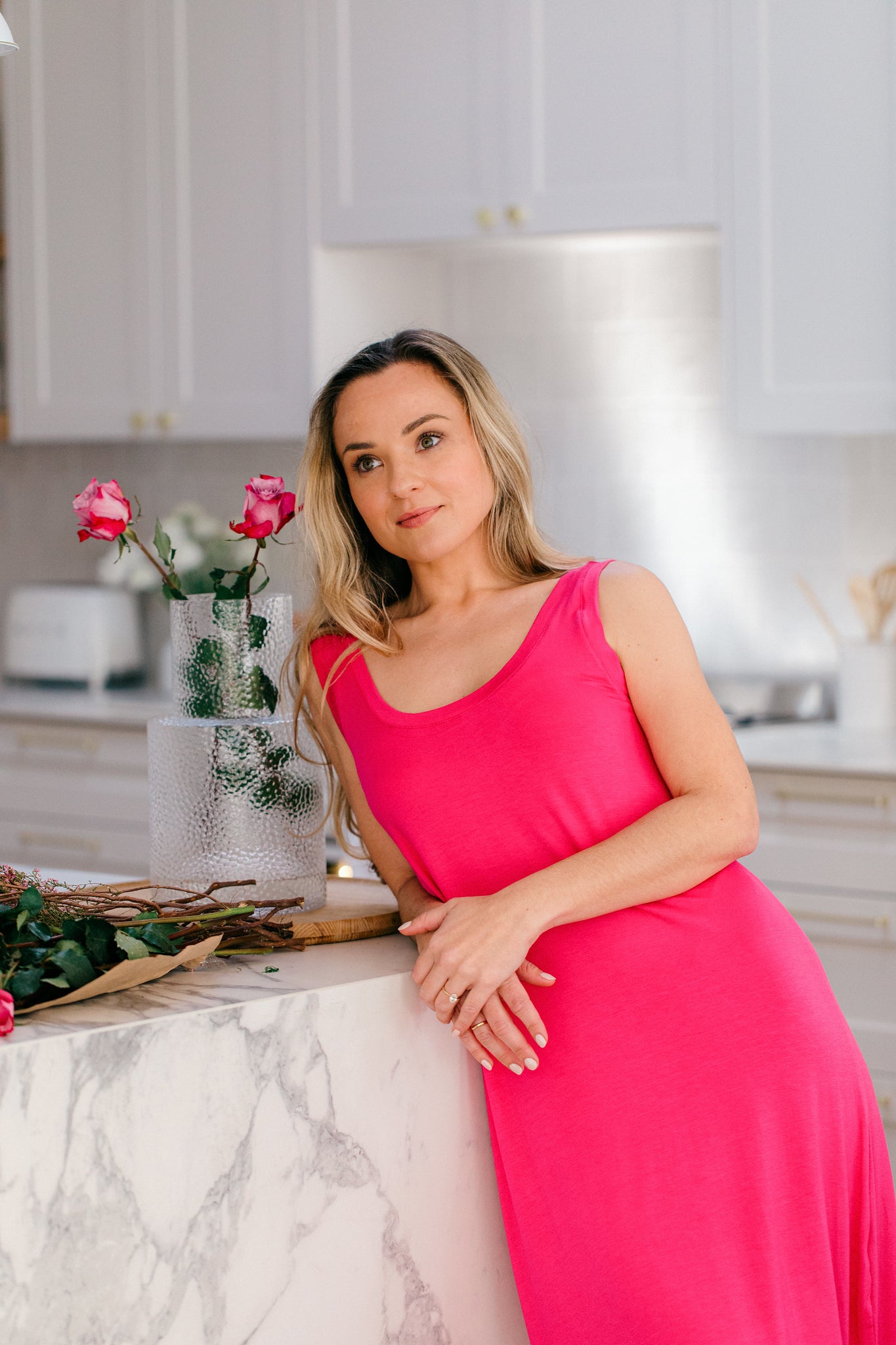 Summer Delight | Sleeveless Sleepshirt | Summer Pink