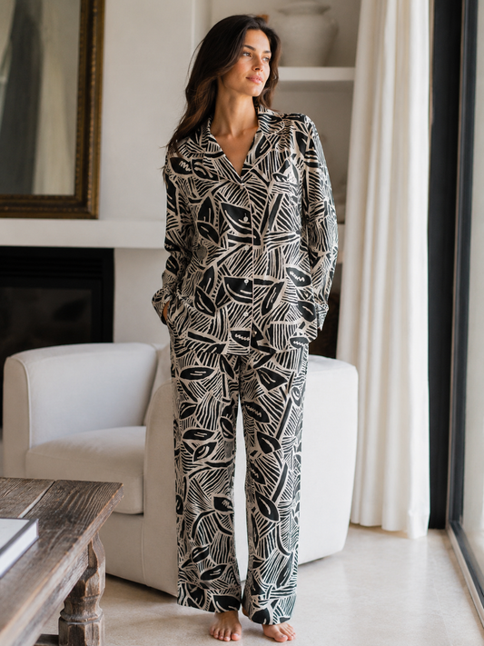 Moonlight Magic | Long Sleeve PJ | Green Safari