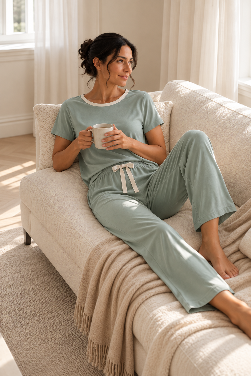 Sunkissed Summer | Comfy PJ | Soft Sage