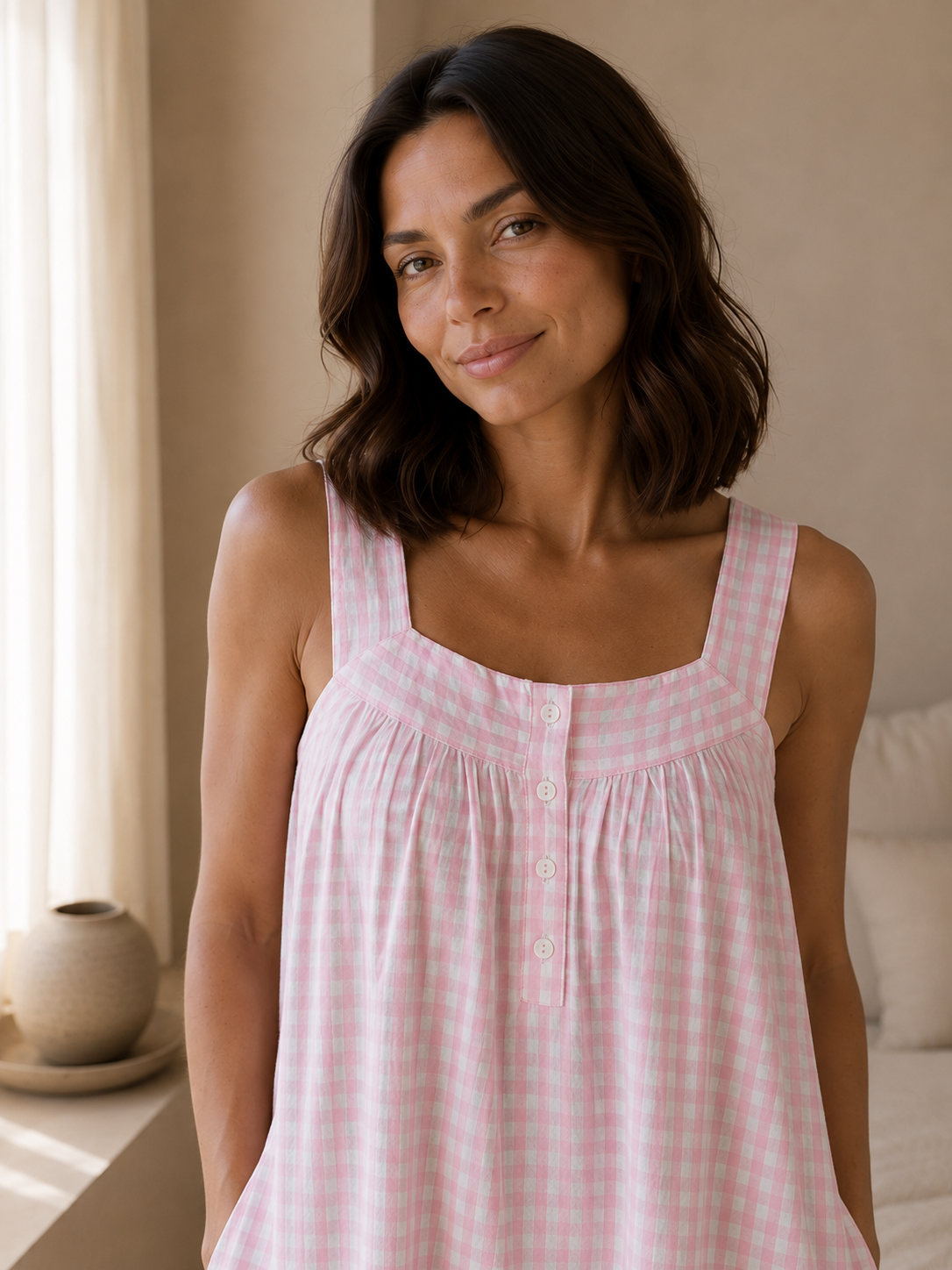 Hello Sunshine | Nightie |  Pink Gingham