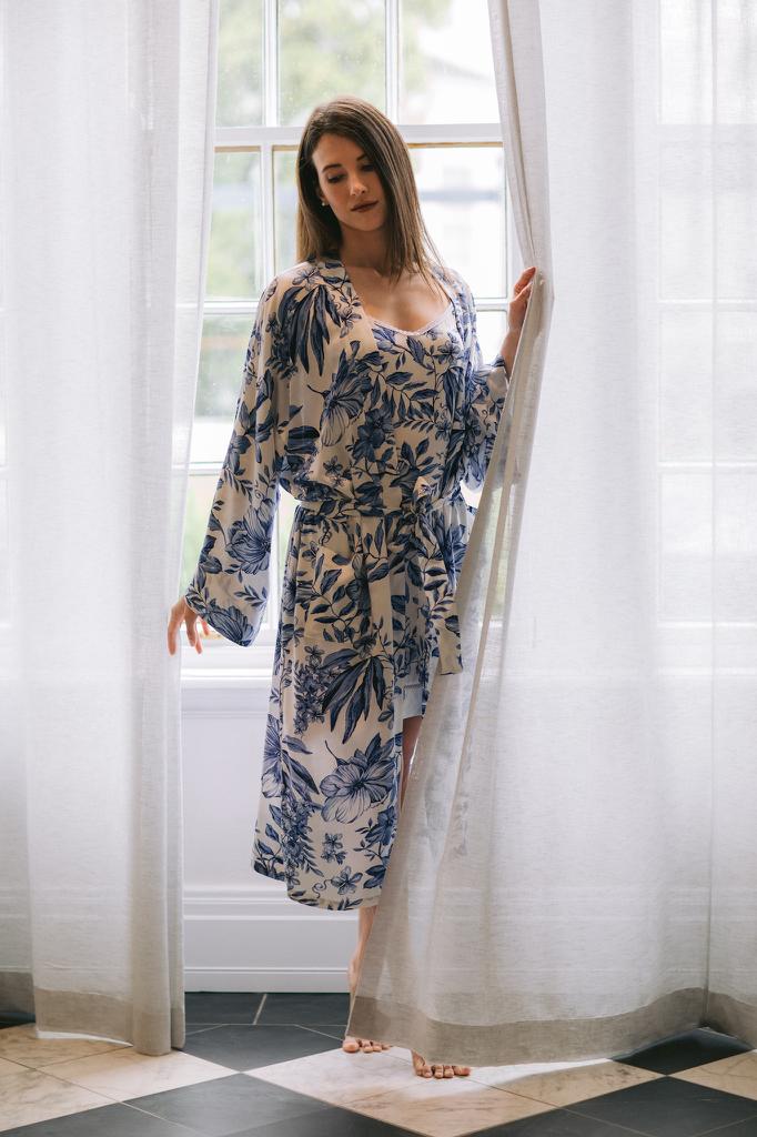 Soft Skies | Kimono | Blue Floral