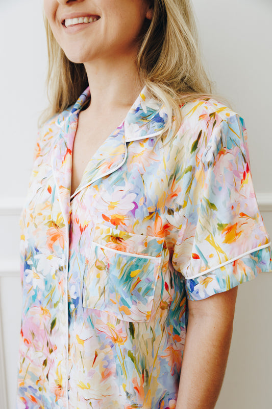 The Holiday Collection | Classic Short Sleeve PJ | Field of Flowers