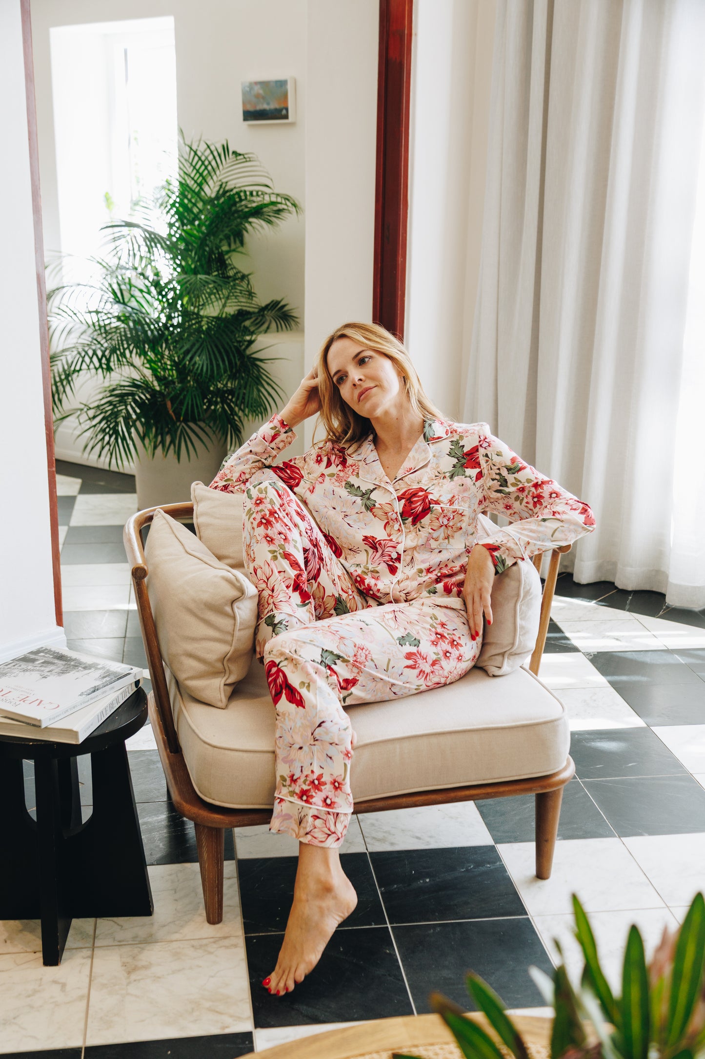 Dream A Little | Long Sleeve PJ | Deep Rose Floral