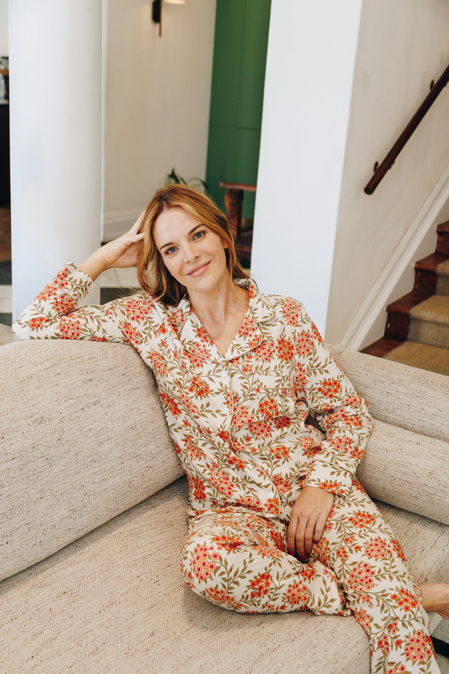 Dream A Little | Long Sleeve PJ | Coral Sage Sprig