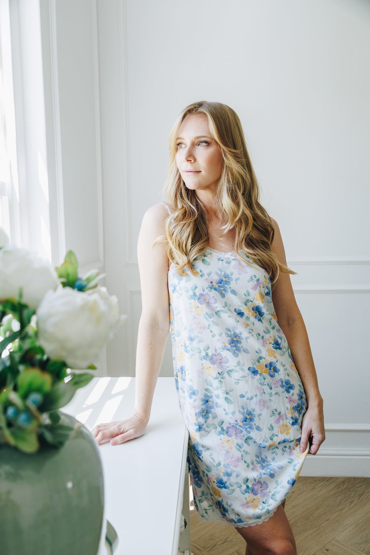 Bedtime Blues | Chemise | Sunset Floral