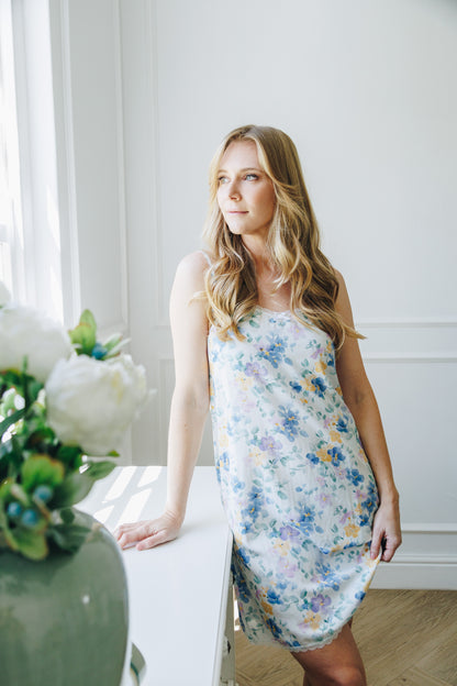 Bedtime Blues | Chemise | Sunset Floral