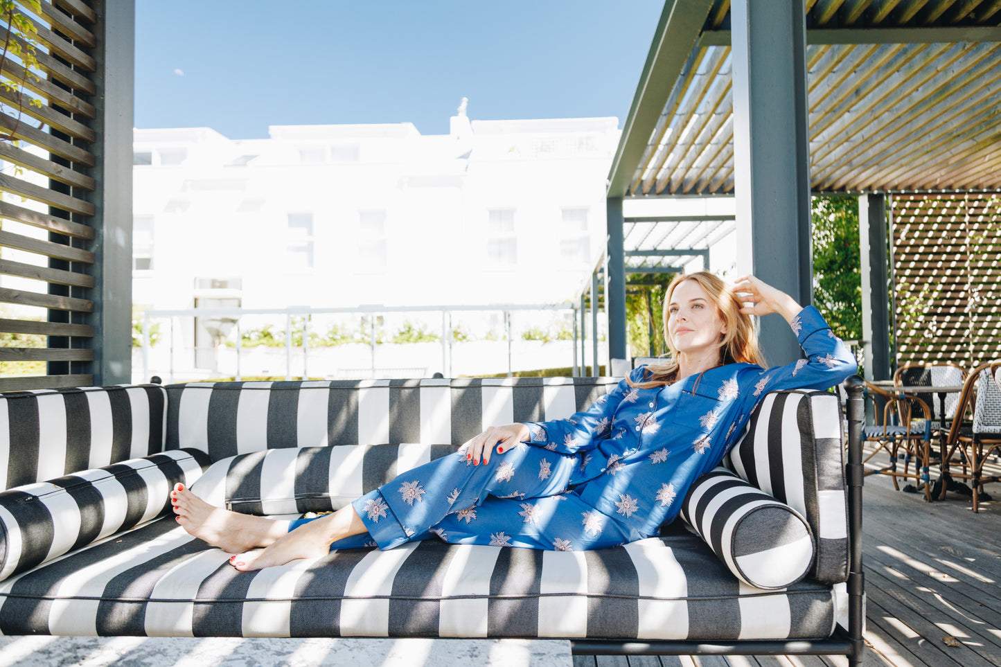 Moonlight Magic | 100% Cotton Long Sleeve PJ | Inky Blue Floral