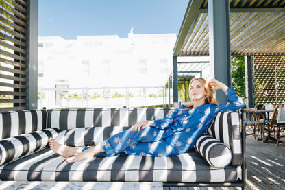 Moonlight Magic | 100% Cotton Long Sleeve PJ | Inky Blue Floral