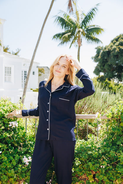 Moonlight Magic | Classic Long Sleeve PJ | Navy