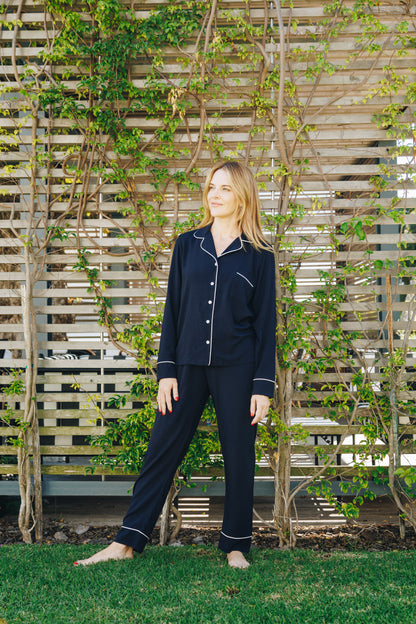 Moonlight Magic | Classic Long Sleeve PJ | Navy