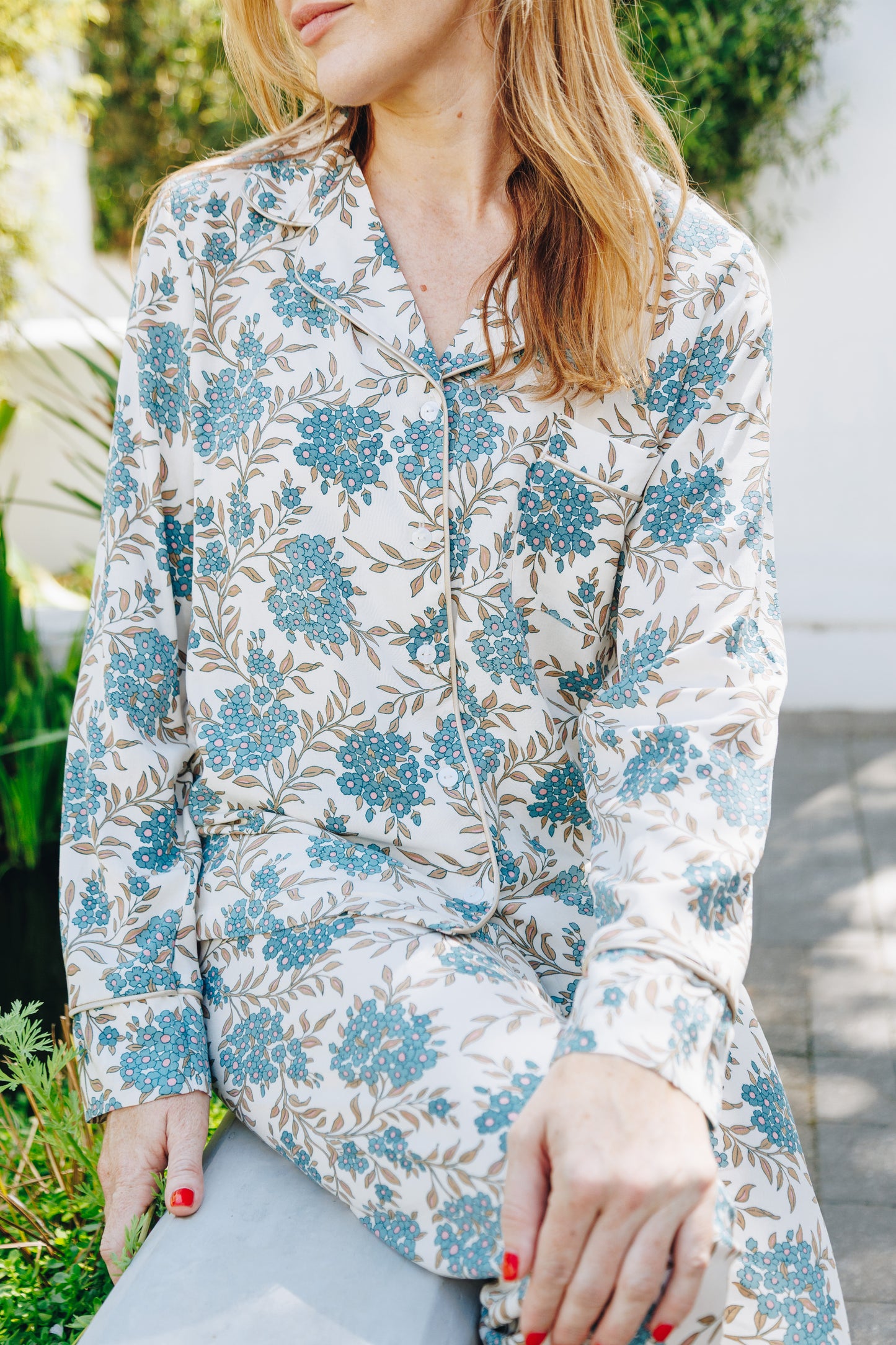 Moonlight Magic | Long Sleeve PJ | Blue Sprig Floral