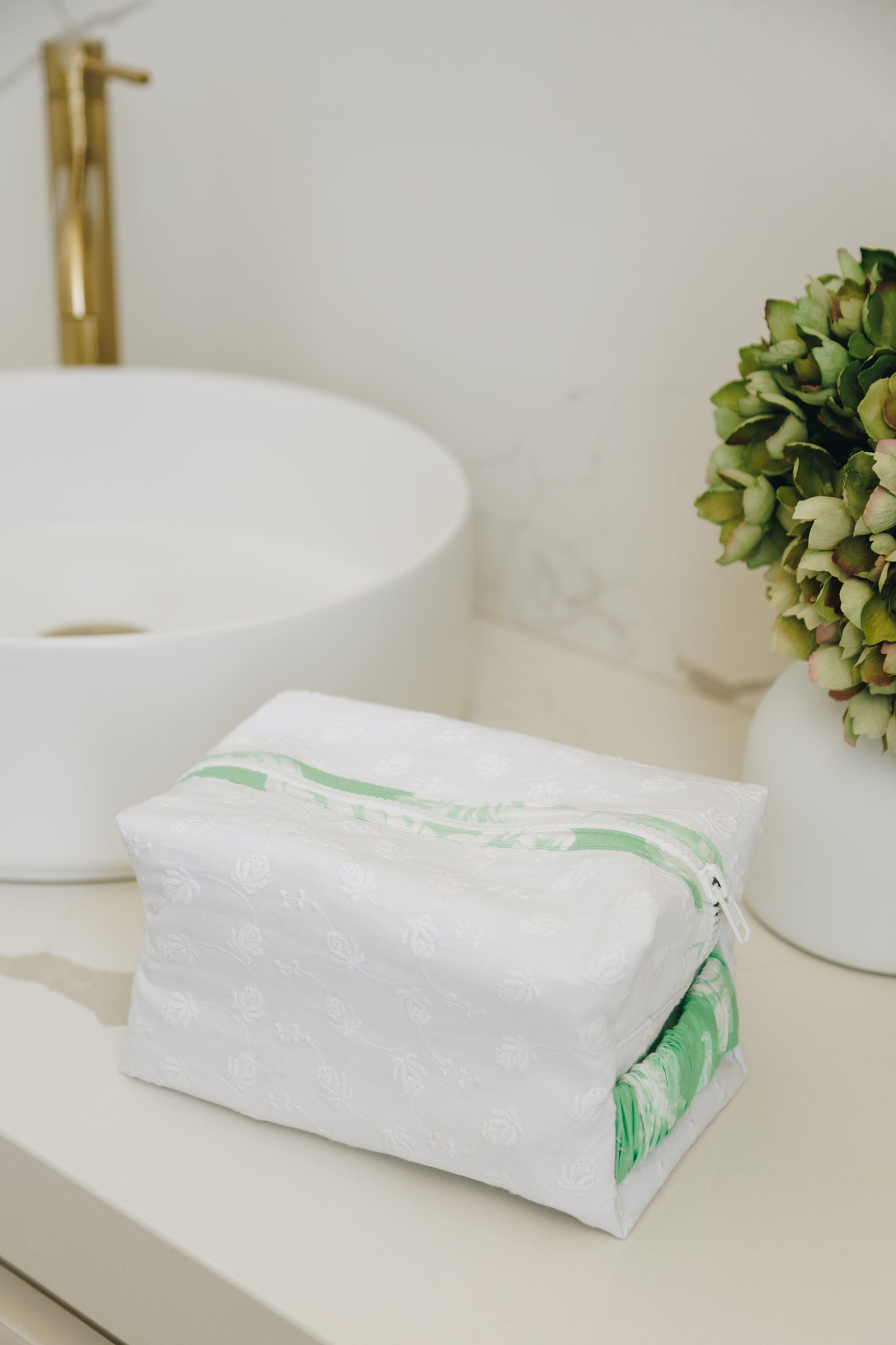 White Anglaise | Cosmetic Bag