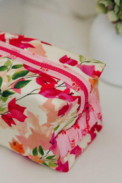 Pink Floral | Cosmetic Bag