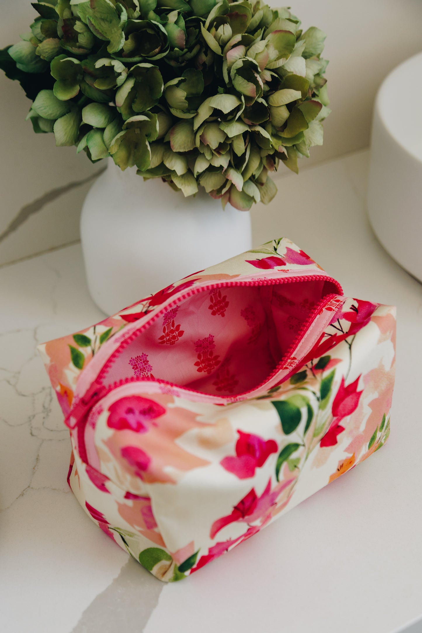 Pink Floral | Cosmetic Bag