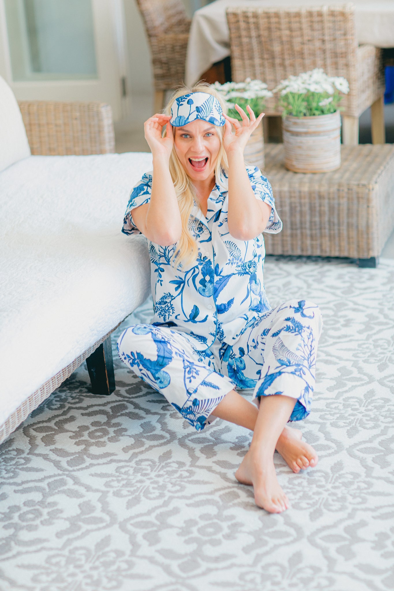 Summer Bliss | Classic Short Sleeve PJ | Santorini Floral