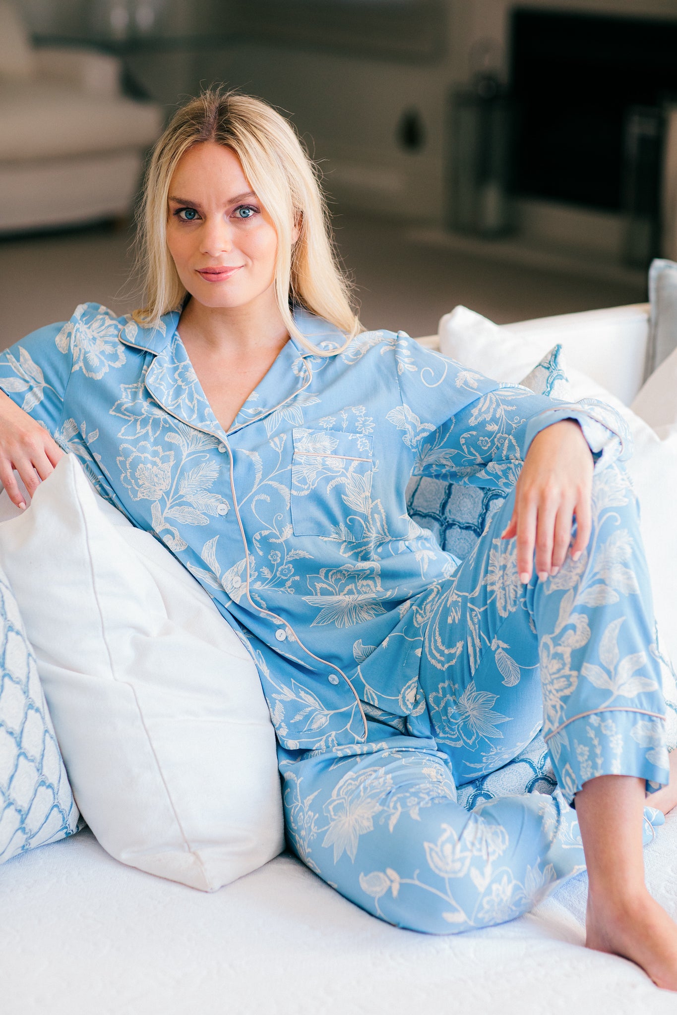 Goodnight Sleep Tight | Classic PJ | Dreamy Blue Floral