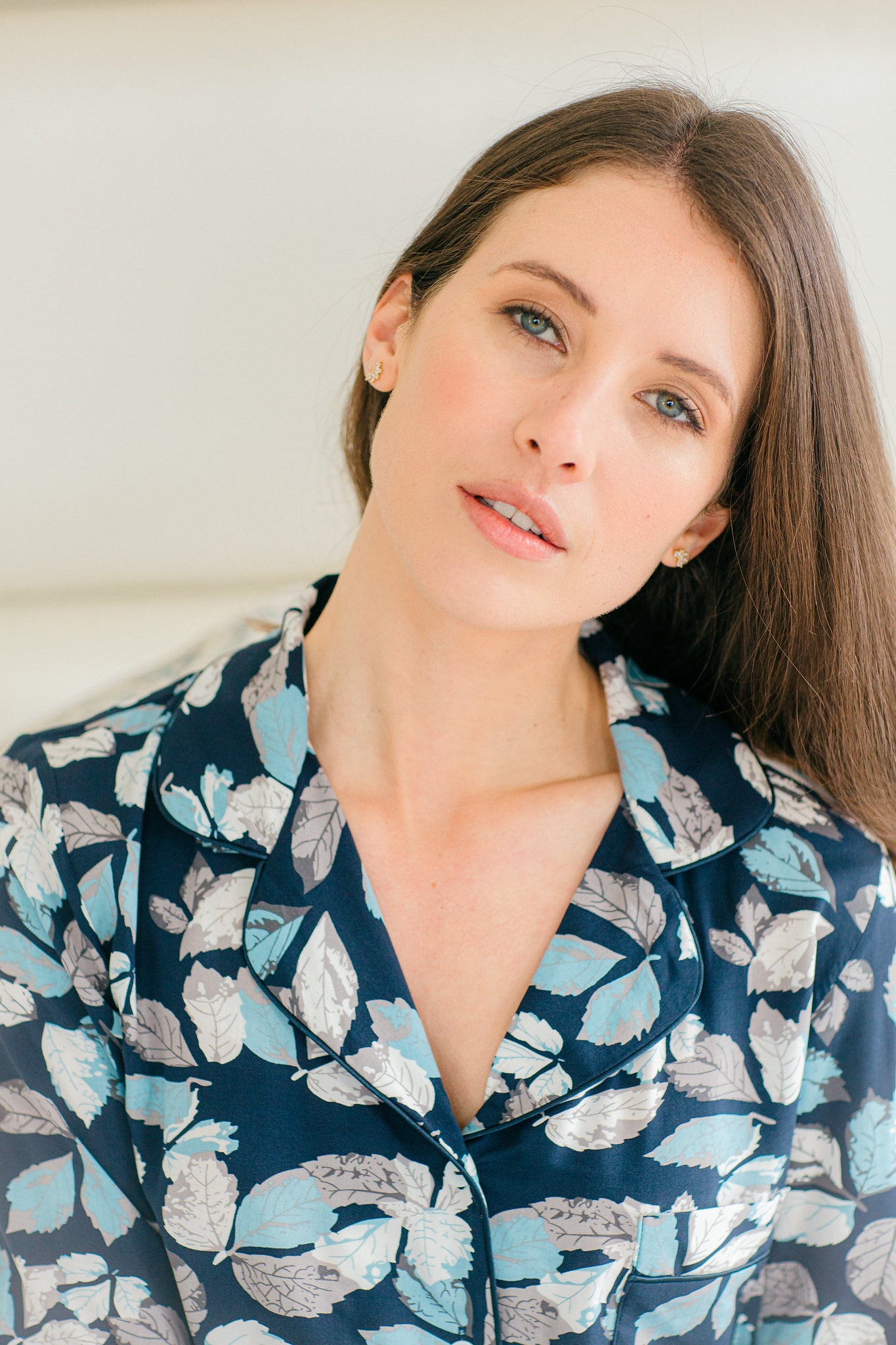 Blissful Blues | Classic PJ | Navy Leaf