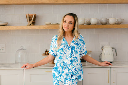 Blooming in Blues | Classic Short Sleeve PJ | Blue Bouquet