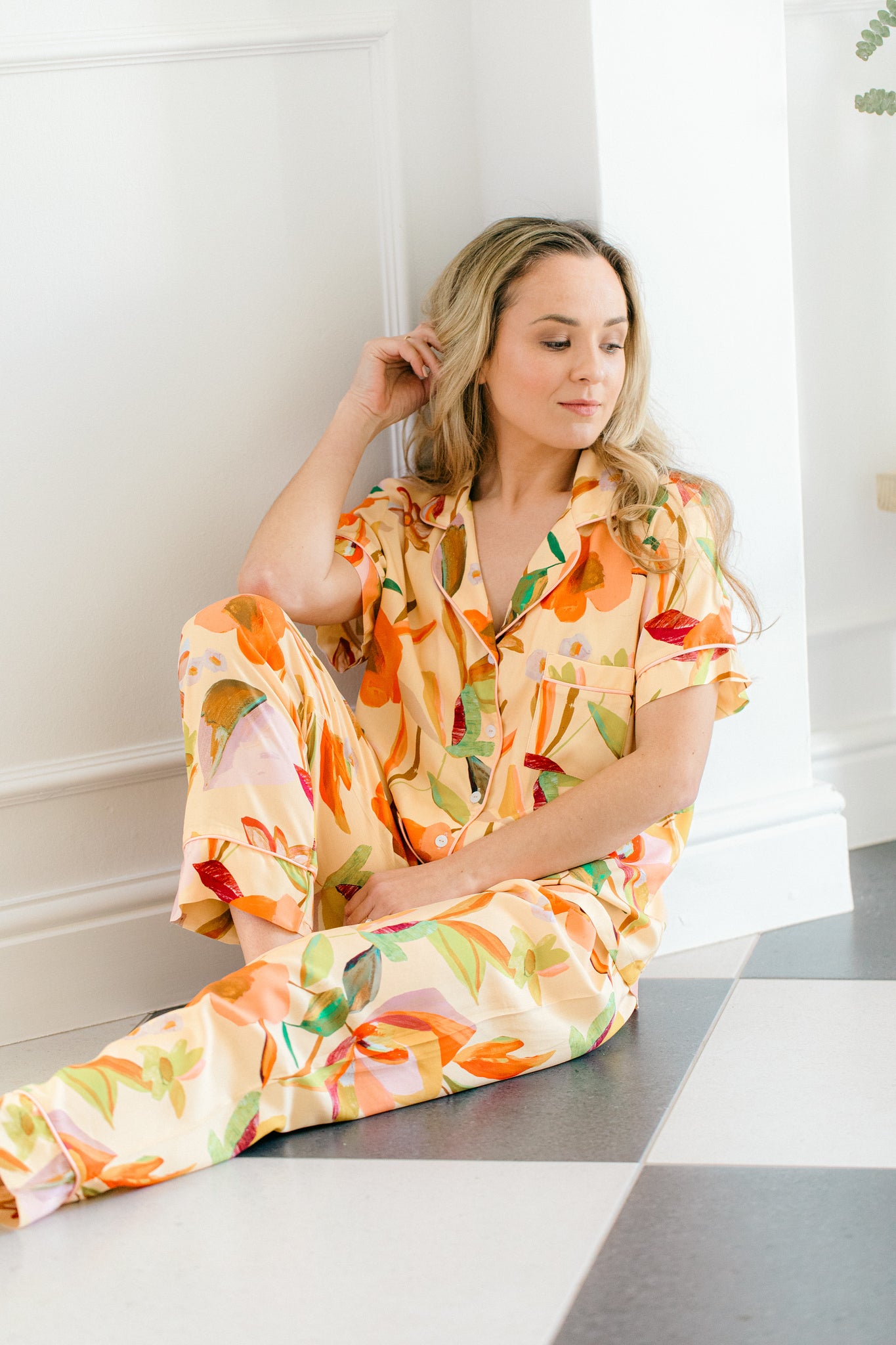 Summer Delight | Classic Short Sleeve PJ | Peach Delight