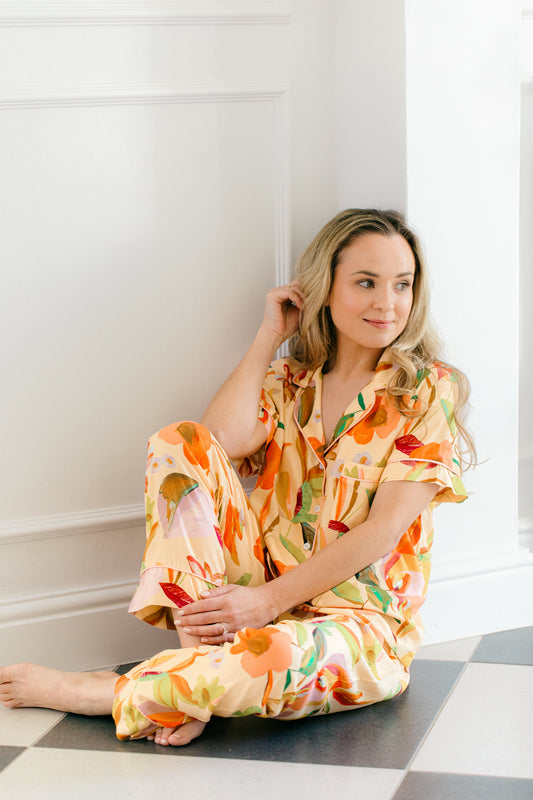 Summer Delight | Classic Short Sleeve PJ | Peach Delight