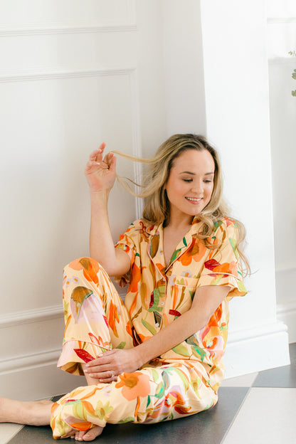 Summer Delight | Classic Short Sleeve PJ | Peach Delight
