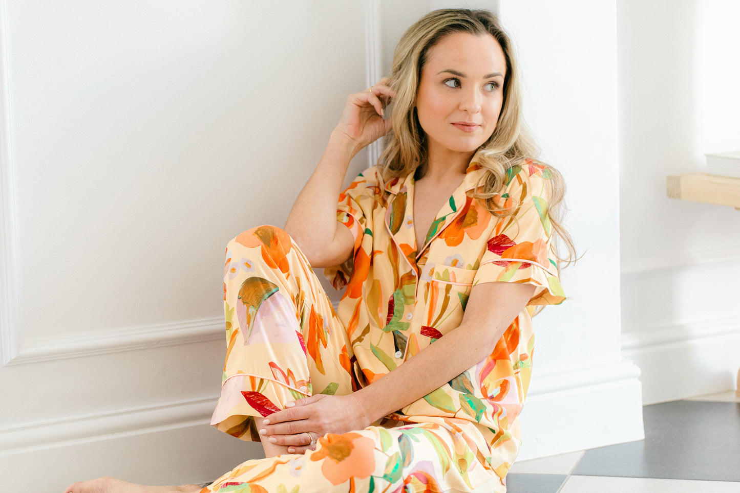 Summer Delight | Classic Short Sleeve PJ | Peach Delight