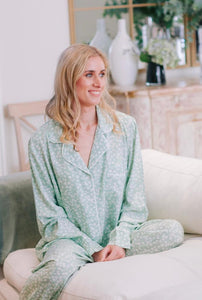 The Winter Garden Collection | Long Sleeve PJ | Sage Daisy