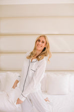 Load image into Gallery viewer, Ebony &amp; Ivory Collection | Long Sleeve PJ | Ivory with Black Dot
