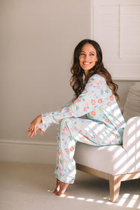 Winter Blossom Collection | Classic PJ | Aqua Blossom