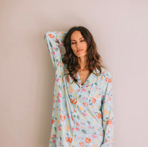 Winter Blossom Collection | Classic PJ | Aqua Blossom