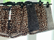 Load image into Gallery viewer, Sandy Sky Collection | Summer Shorts | Leopard with Black Ribbon
