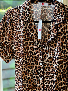 Sandy Sky Collection | Classic Short Sleeve PJ | Leopard