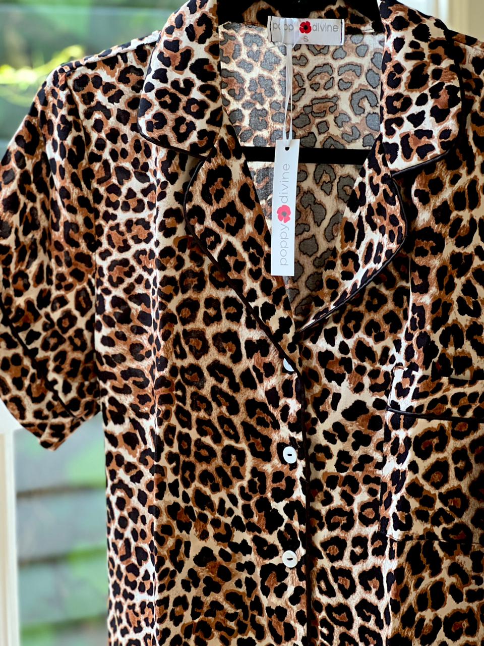 Sandy Sky Collection | Classic Short Sleeve PJ | Leopard